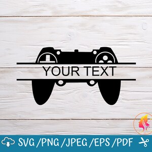 Gamer-Controller Split Monogramm SVG, SVG-Dateien für Cricut / Instant Download Fot Cricut Design Space
