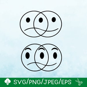Not Sure Smiley Face SVG: Confused Mood Clipart (Digital Download)