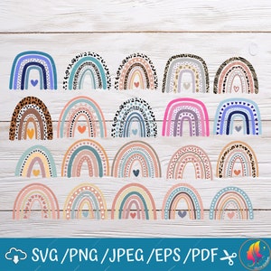 Boho rainbow svg bundle , SVG files for cricut / Instant Download Fot Cricut Design Space