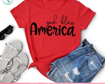 God Bless America SVG: 4th of July Patriotic Design (Digital Download)