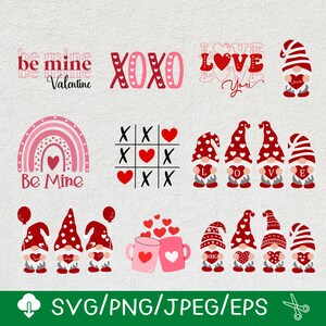 Valentines Svg bundel, Valentijnsdag svg, Valentine Kabouters SVG, Cut bestanden voor cricut / Instant Download Fot Cricut Design Space