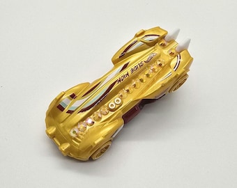 Yellow Car Barrette / Toy Car Barrett / Race Car Barrette / Car Hair Clip / Car Lover / Cool Hair Clips / Gear head Gift / Racy Rings