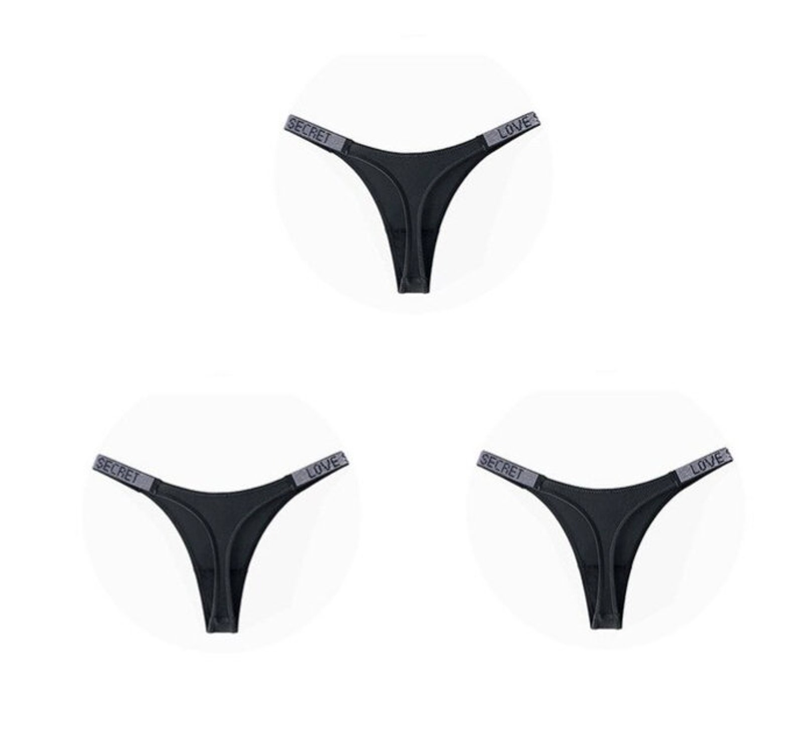 3pcs Sexy Women Pantie Crystal Rhinestone Underwear Thongs Low | Etsy