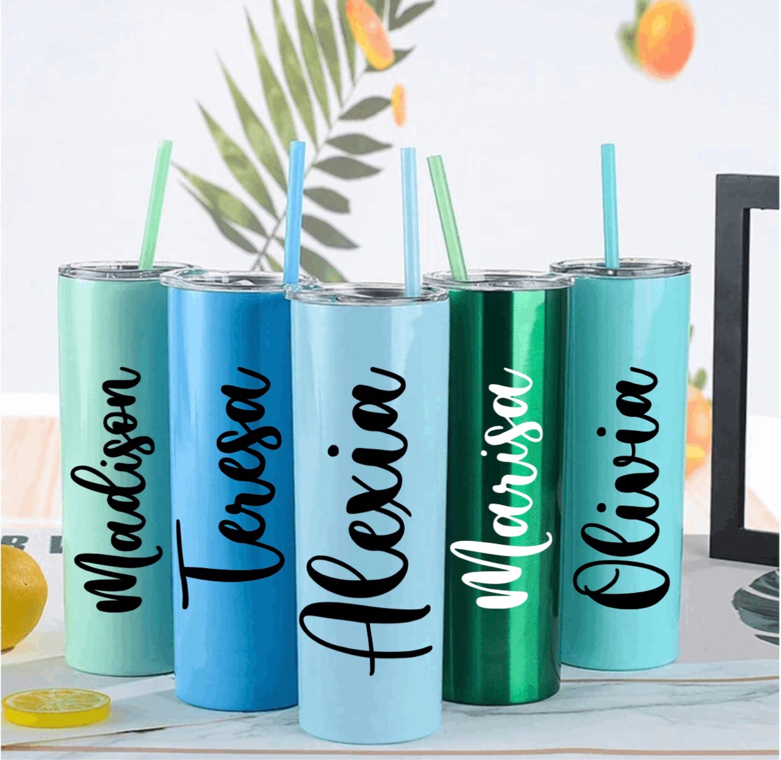 Custom Name Tumbler Personalized Name Tumbler with Straw Etsy