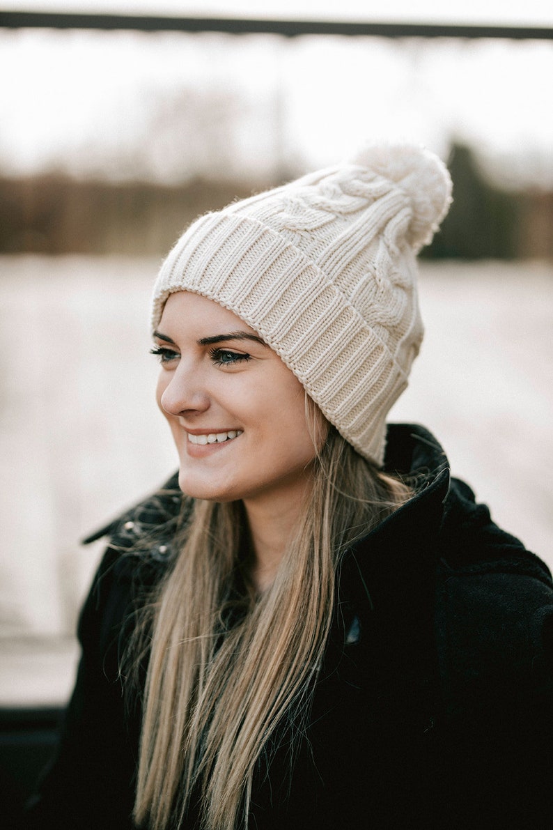 Satin Lined Winter Hat Curly Hair Hat Satin Lined Etsy