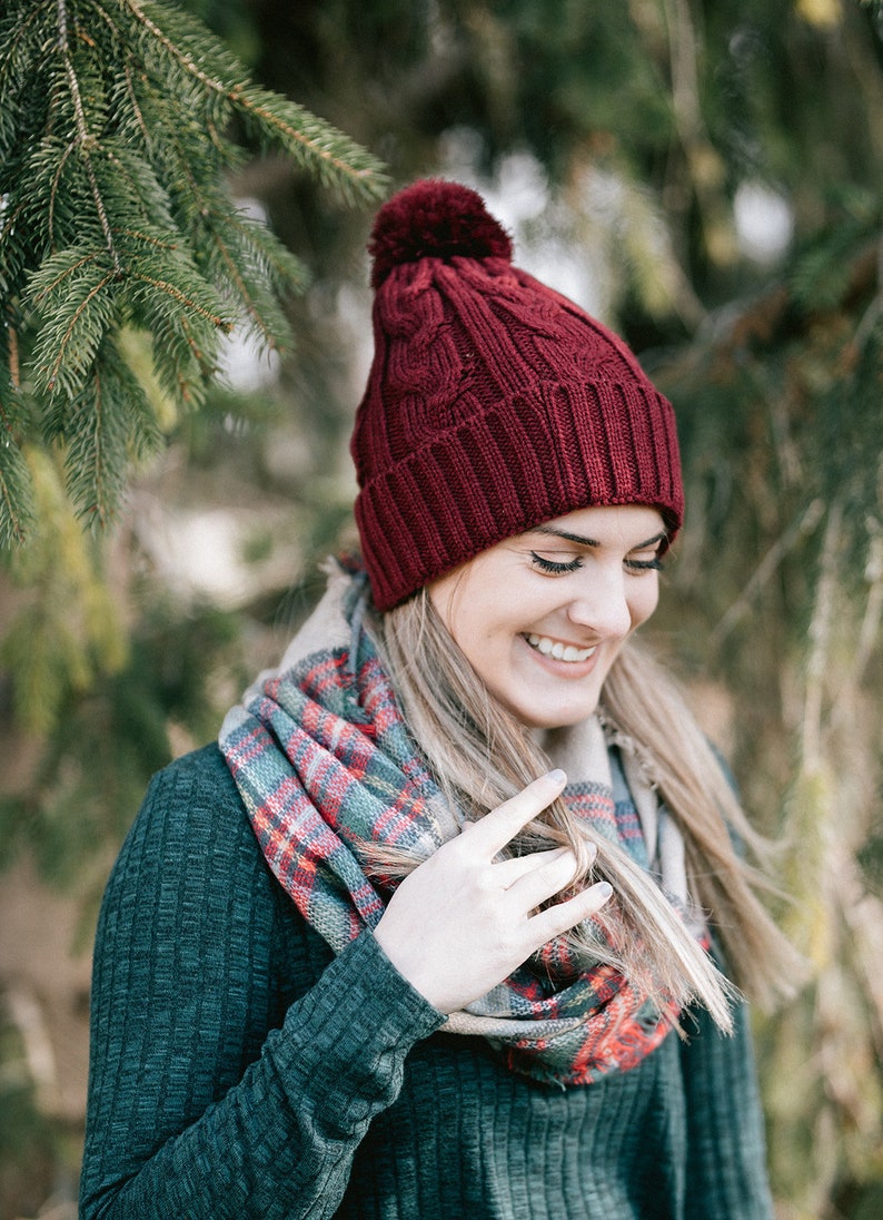 Satin lined winter hat Curly hair hat Satin lined Etsy