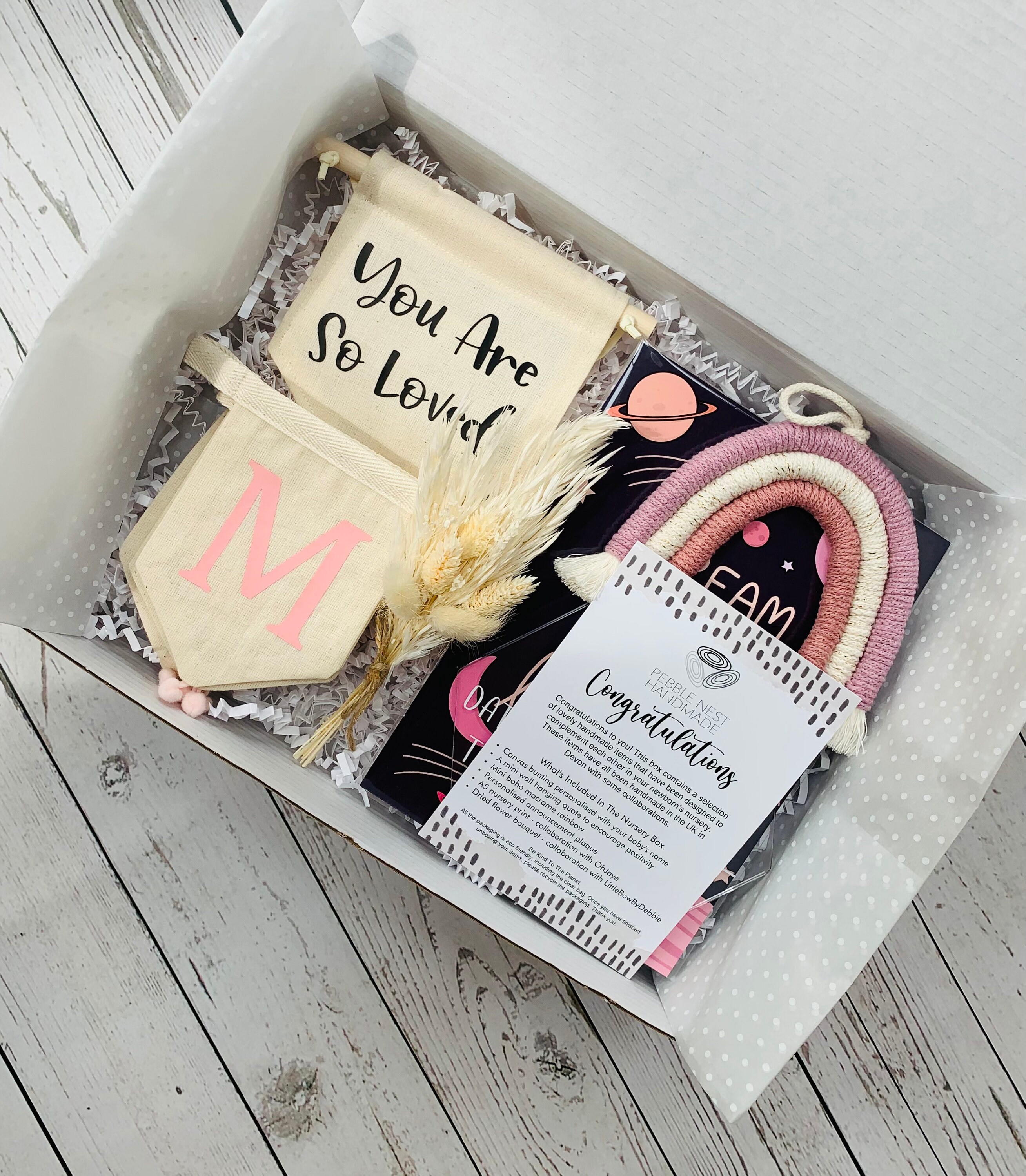 New Born Nursery Gift Box Personalised Announcement The Etsy