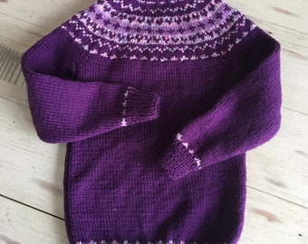 Girl’s fair isle yoke jumper 2-3 yrs