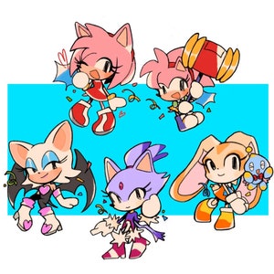 YEA sonic GIRLS Acrylic Charms / Stickers