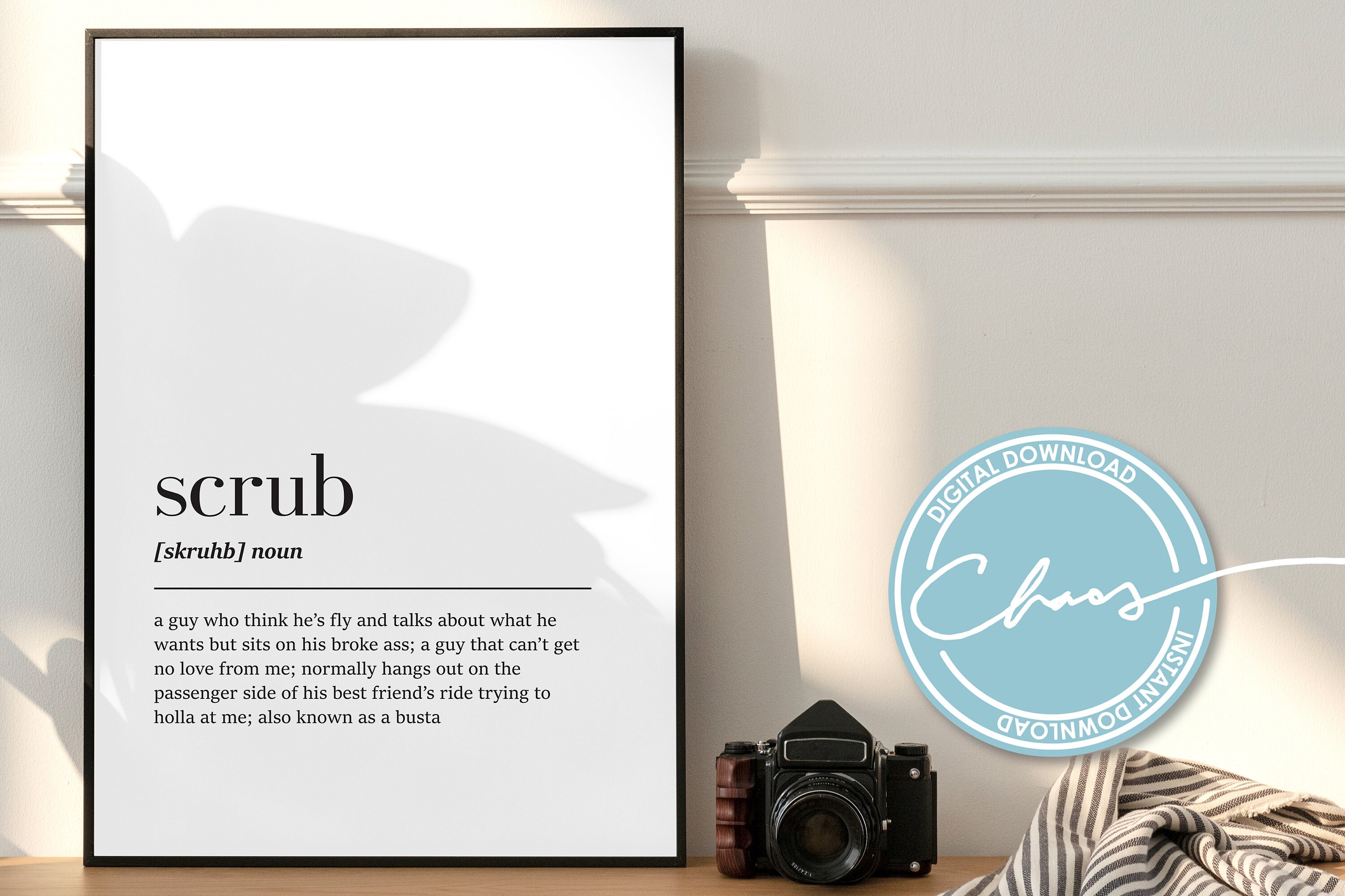 Digital Scrub Definition Print No Scrubs TLC Print Music Etsy