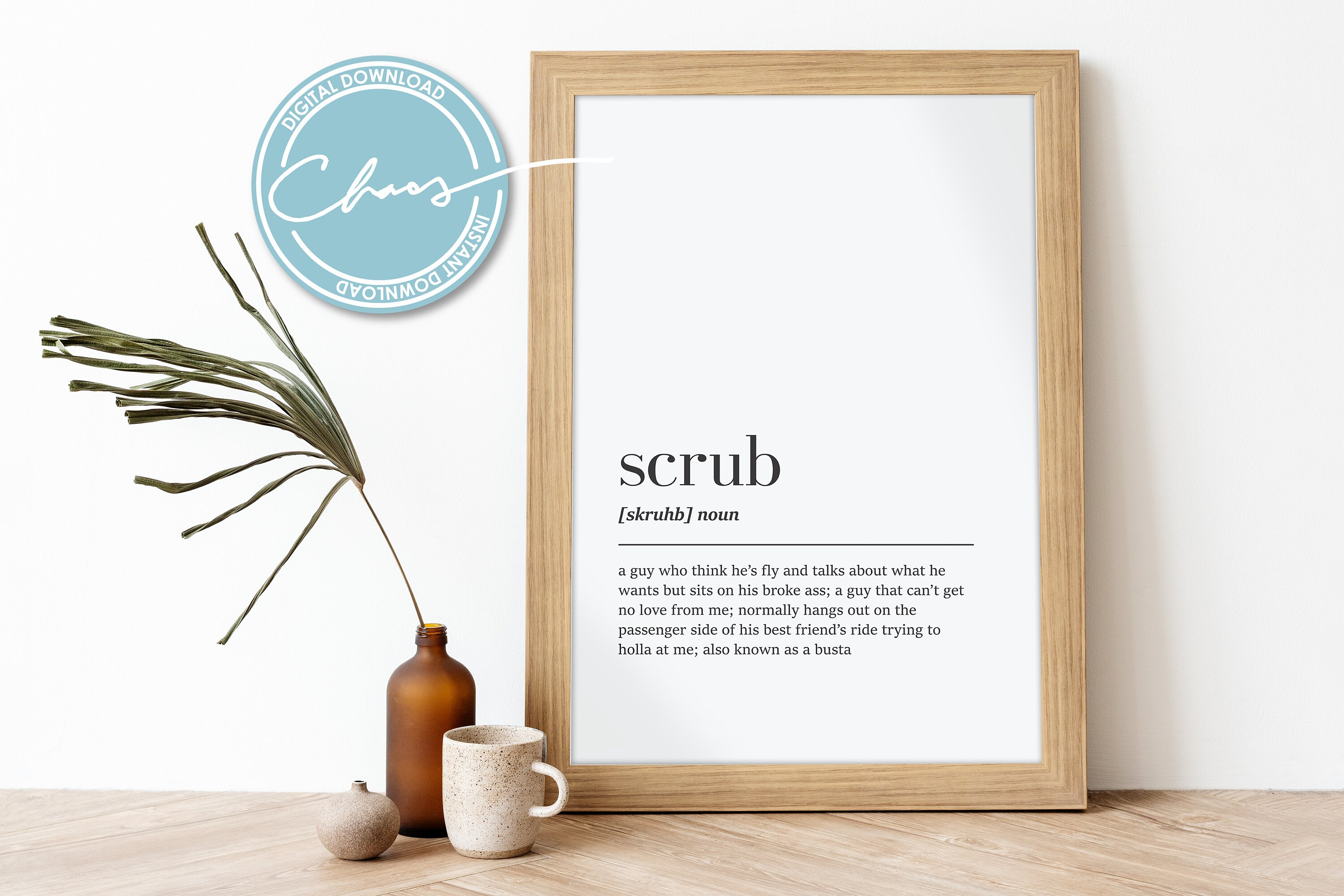 Digital Scrub Definition Print No Scrubs TLC Print Music Etsy