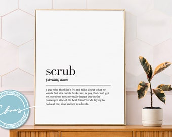 Digital Scrub Definition Print No Scrubs TLC Print Music - Etsy Digital Scrub Definition Print No Scrubs TLC Print Music - Etsy