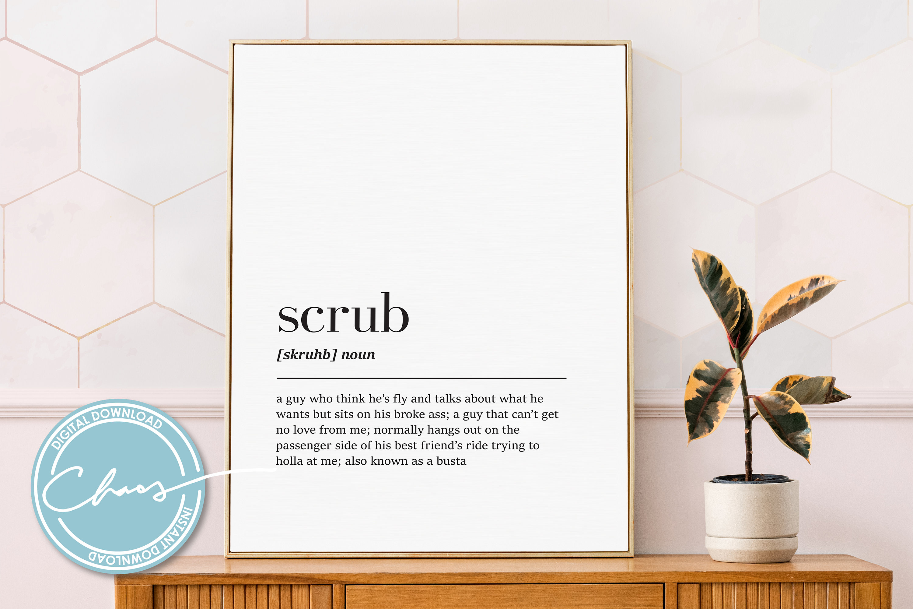 Digital Scrub Definition Print No Scrubs TLC Print Music Etsy