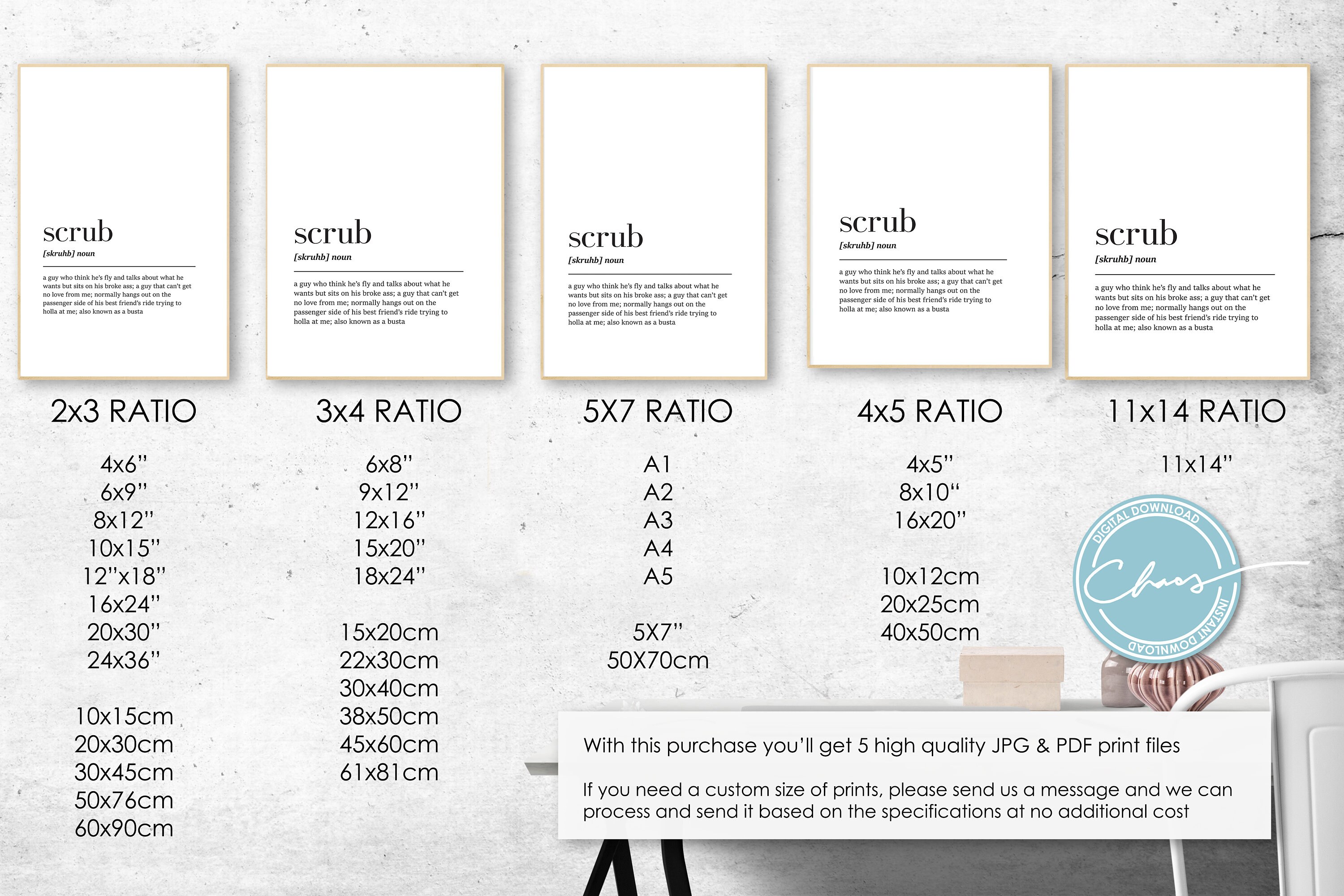 Digital Scrub Definition Print No Scrubs TLC Print Music Etsy