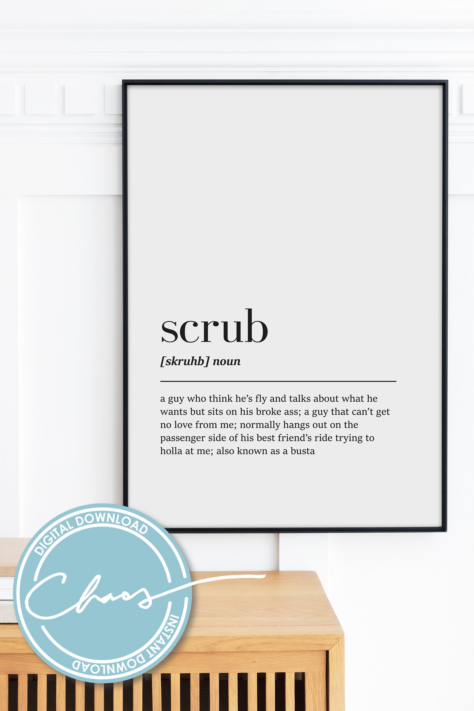 Digital Scrub Definition Print No Scrubs TLC Print Music Etsy