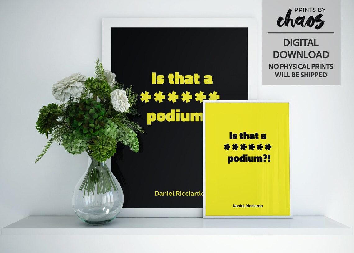 podium daniel ricciardo quote sports etsy