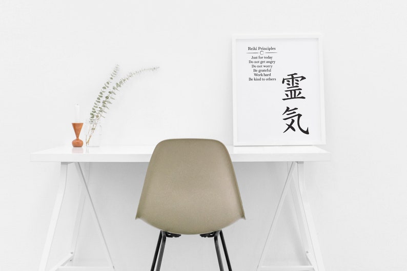 Reiki Principles Art Printable // Just for Today Wall Art // Reiki ...