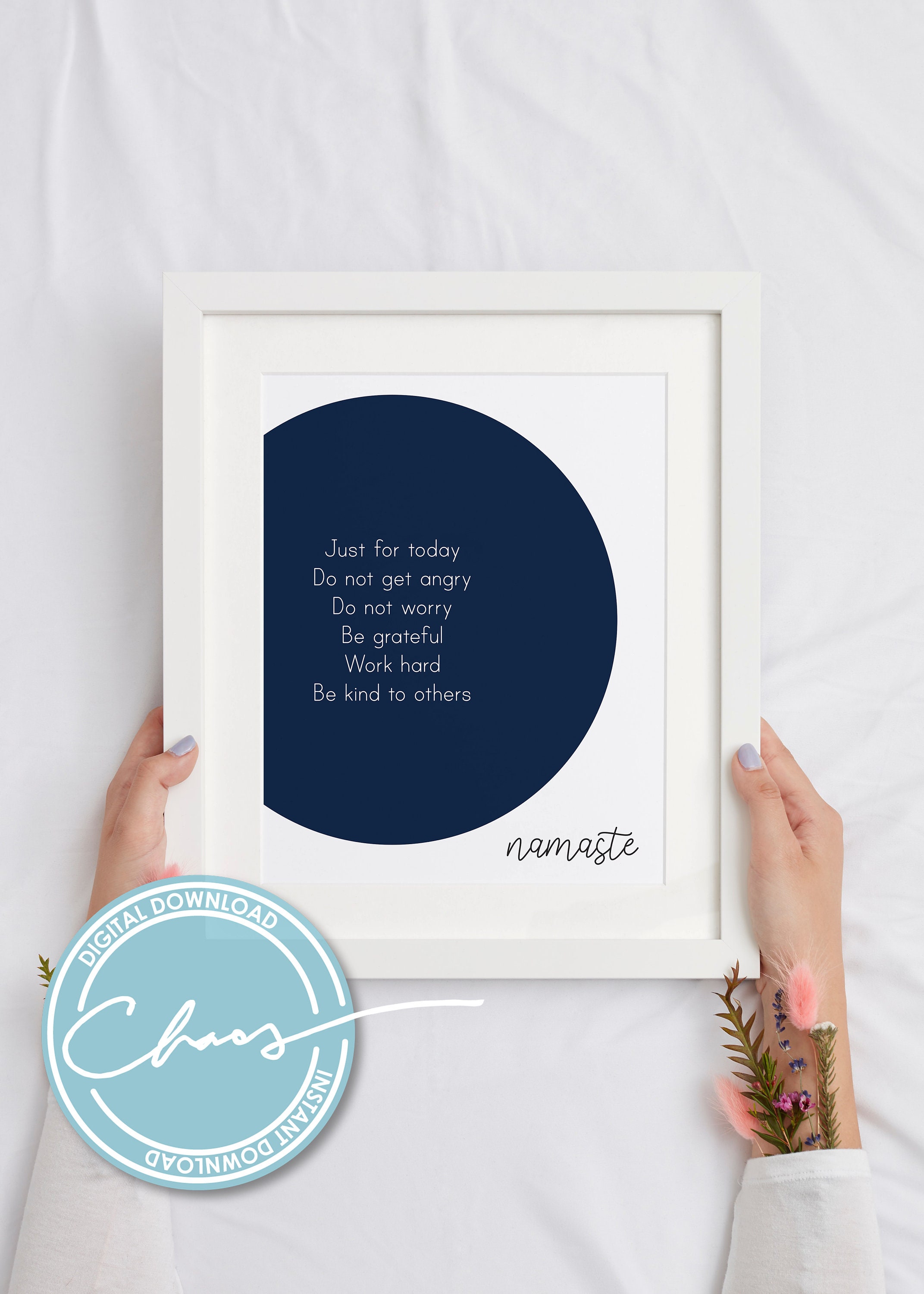 Reiki Principles Art Printable // Just for Today Wall Art // Reiki ...