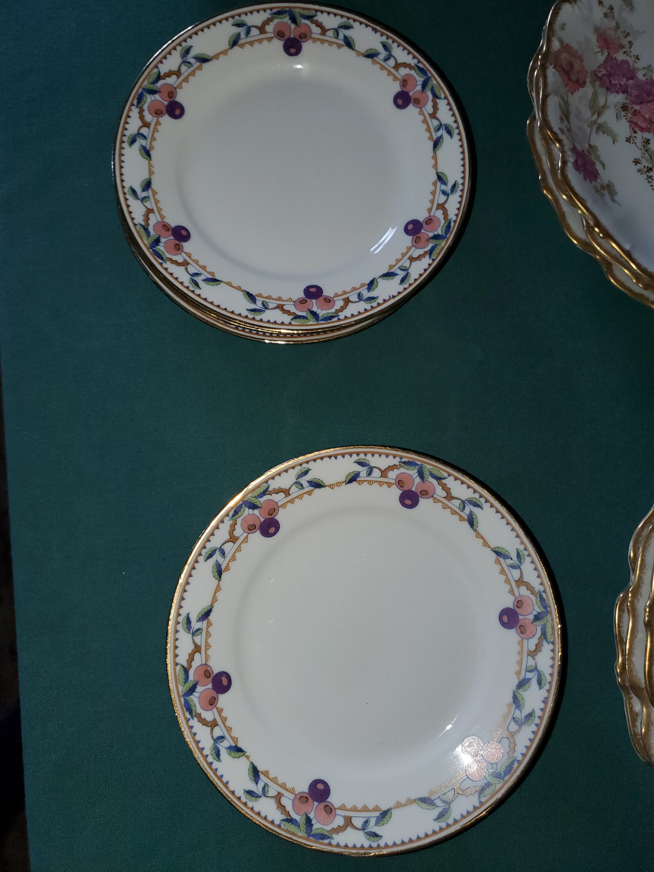 Michelaud Freres limoges dessert plates. Berries Etsy