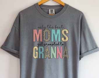 Mom Promoted to Granna T Shirt, Vintage Comfort Colors Granna Tee, Gifts for Grandma, Gifts for Mothers Day, Grandmother Tshirt, Grandma Tee