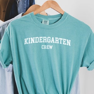 Comfort Colors Kinder Crew Shirt, Kindergarten Teacher Shirt, Gift for Kindergarten Teacher Tee, Teacher Appreciation Shirt, Group Teacher