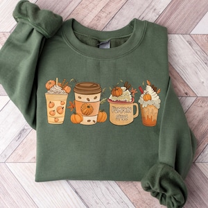 Fall Coffee Sweatshirt, Fall Sweater, Pumpkin Spice Sweatshirt, Cute Fall Sweater, Womens Fall Sweater, Coffee Sweatshirt, Unisex Plus Size