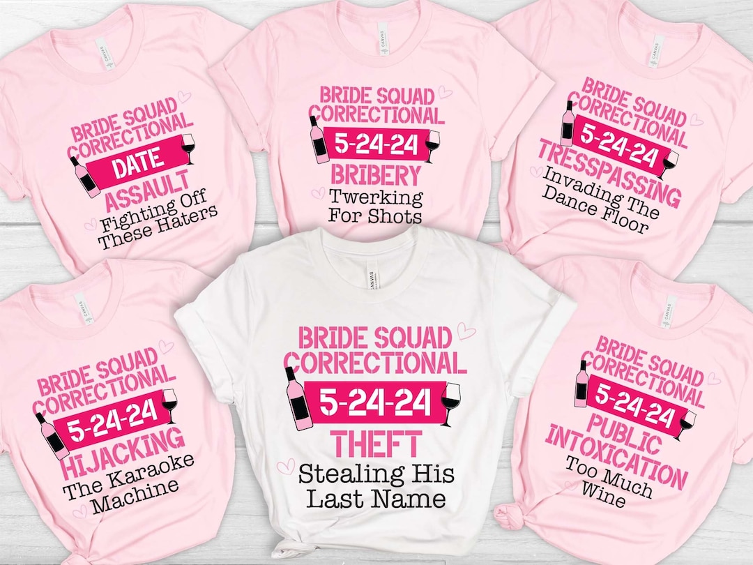 Custom Bachelorette Shirts, Group Bachelorette Party Shirts ...