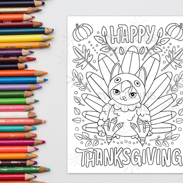 Cat Coloring Pages - Etsy