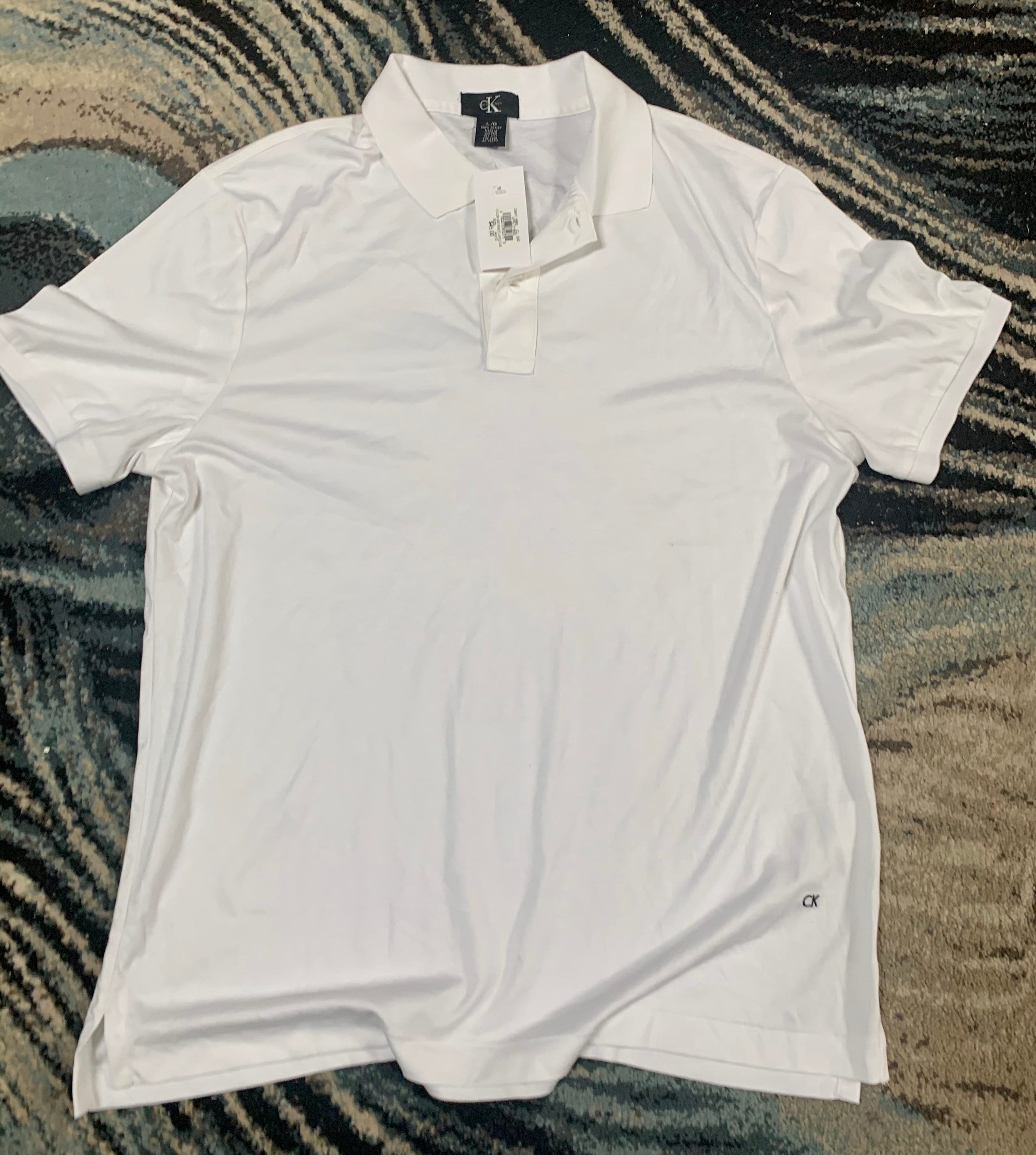 TheYatesGroup Calvin Klein White 2 Button Polo Shirt