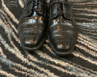 dress shoes, black, Lucio Ricci, shine, square toe