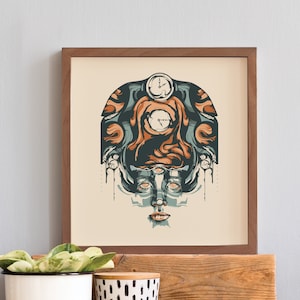 Empress of Eternity - Surreal Timeless Art- Emotional Goddess Art Poster - Surreal Spirituality Art - Illusion Of Time Poster Print