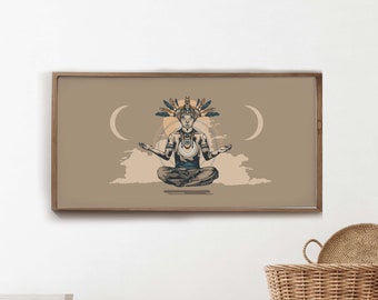 Spiritual Ascension - Shaman Meditation Poster - Spiritual Art - Inner Peace Print