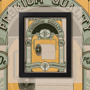 Toilet Paper Hoarders Vintage Bathroom Poster – Funny Restroom Wall Art