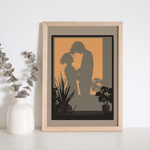 Couple Dancing at Dawn - Dance Aesthetic Poster Print - Dancing in the Dark Canvas Art