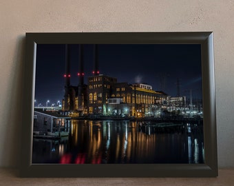 South Street Station Canvas Print - Providence Rhode Island Wall Art - Providence Power Plant Poster