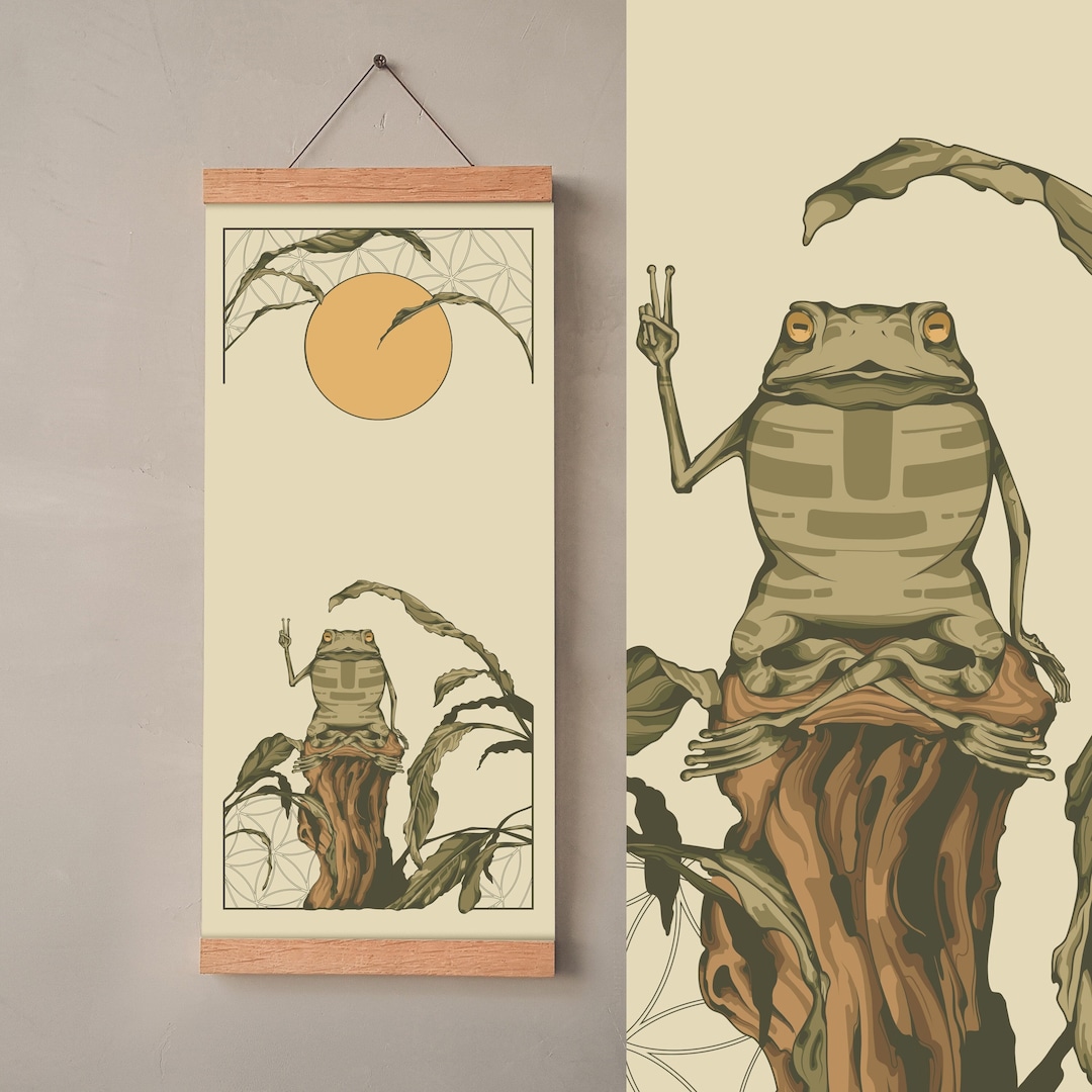 Bufo Alvarius Toad Artwork Psychedelic Wall Art Hippy - Etsy