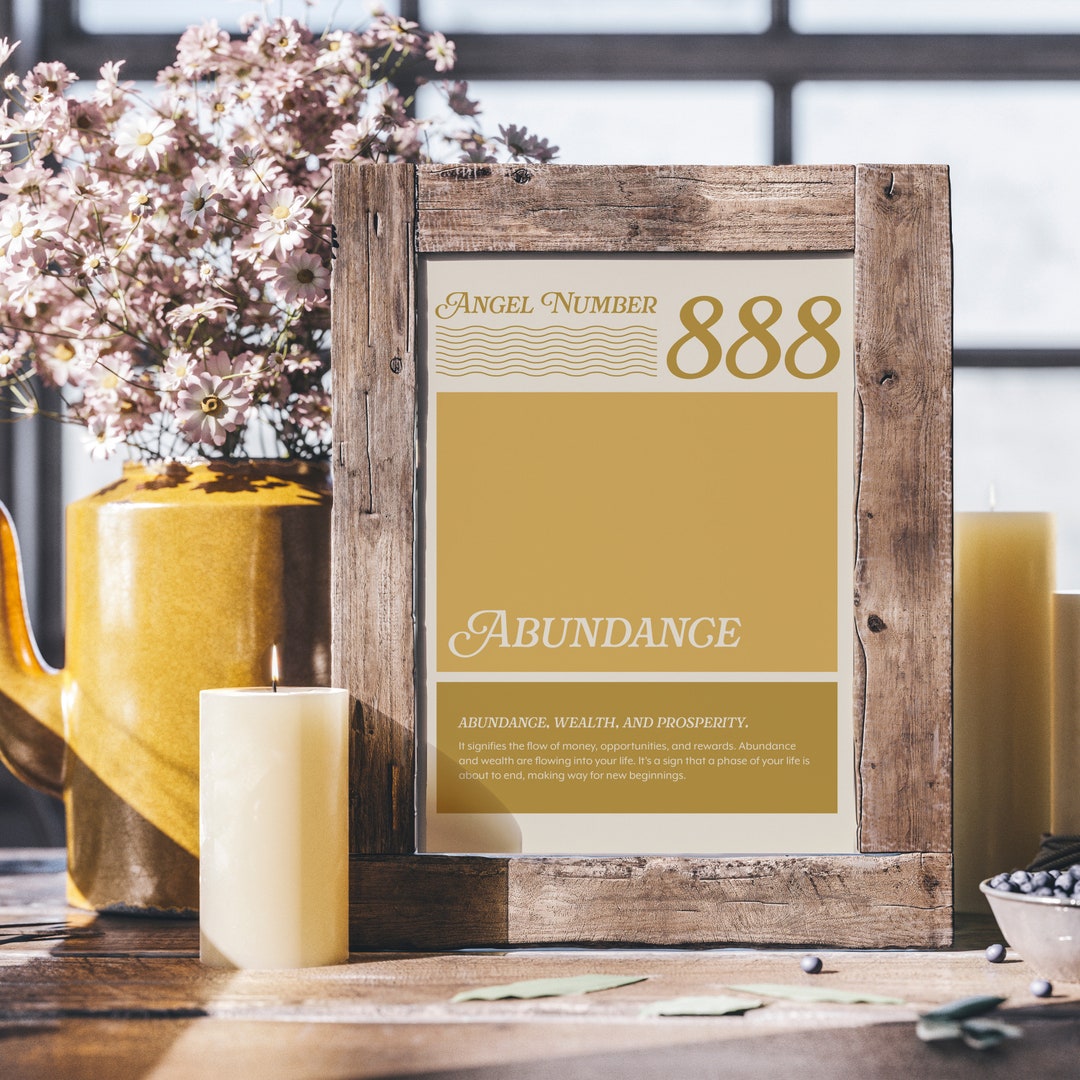 888 - Golden Prosperity - Angel Number 888 - Prosperity - Wealth Wall ...