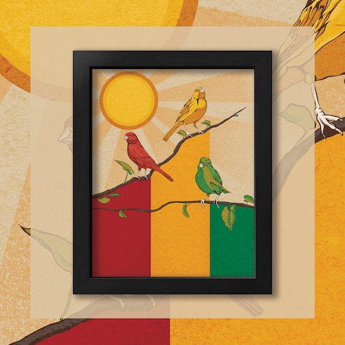 Three Little Birds - Bob Marley Inspired Canvas Wall Art - 1970s