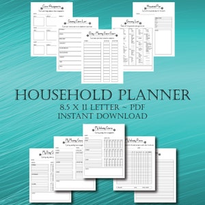 Get Organized with the Complete Household Planning Printables Bundle - Cleaning, Scheduling and More!