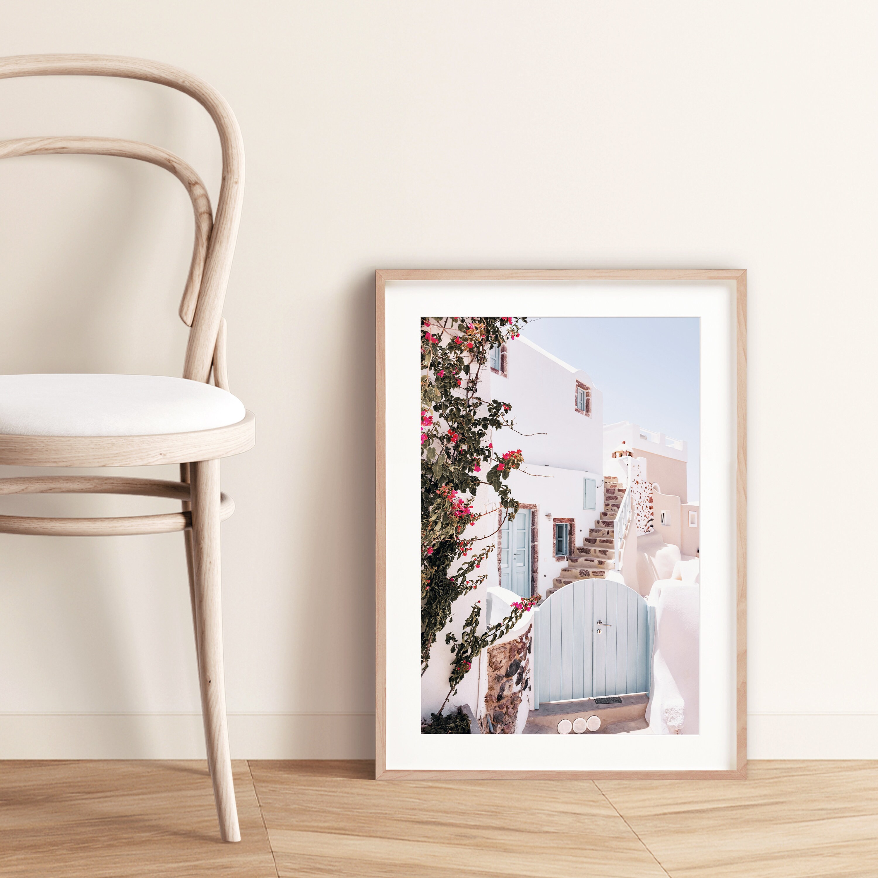 Santorini Print Set of 3 Greece Wall Art Digital Print Etsy