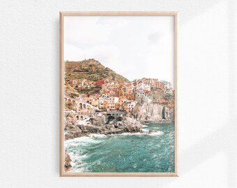 Cinque Terre Manarola Italy Landscape Photo Sicily Almafi Coast Poster 36x24