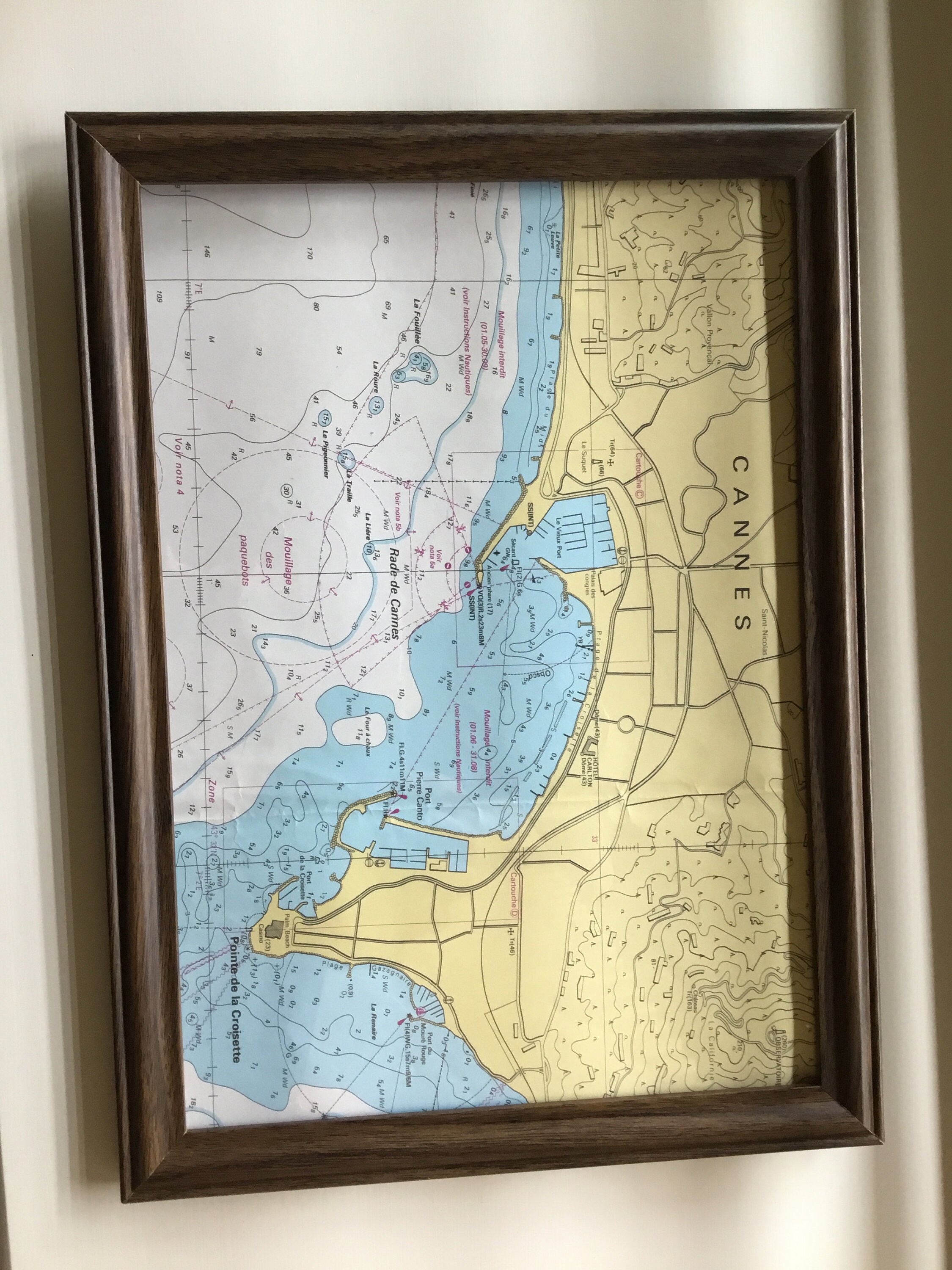 Custom Framed Nautical Charts