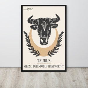 Taurus Astrology Print, Taurus Zodiac Gifts, Printable Wall Art, Taurus Birthday Prints, Astrology Print, Zodiac Poster, Boho Wall Art Decor