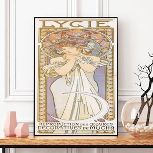 Art Nouveau, Alphonse Mucha, Lygie, Art Nouveau Print, Vintage Poster, Victorian Decor, Fine Art Replica, French Art, Painting Reproduction