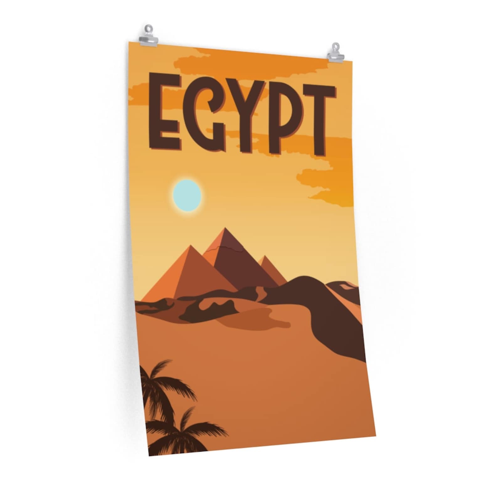 Egypt Travel Poster Egypt Pyramids of Giza Egypt Print Etsy