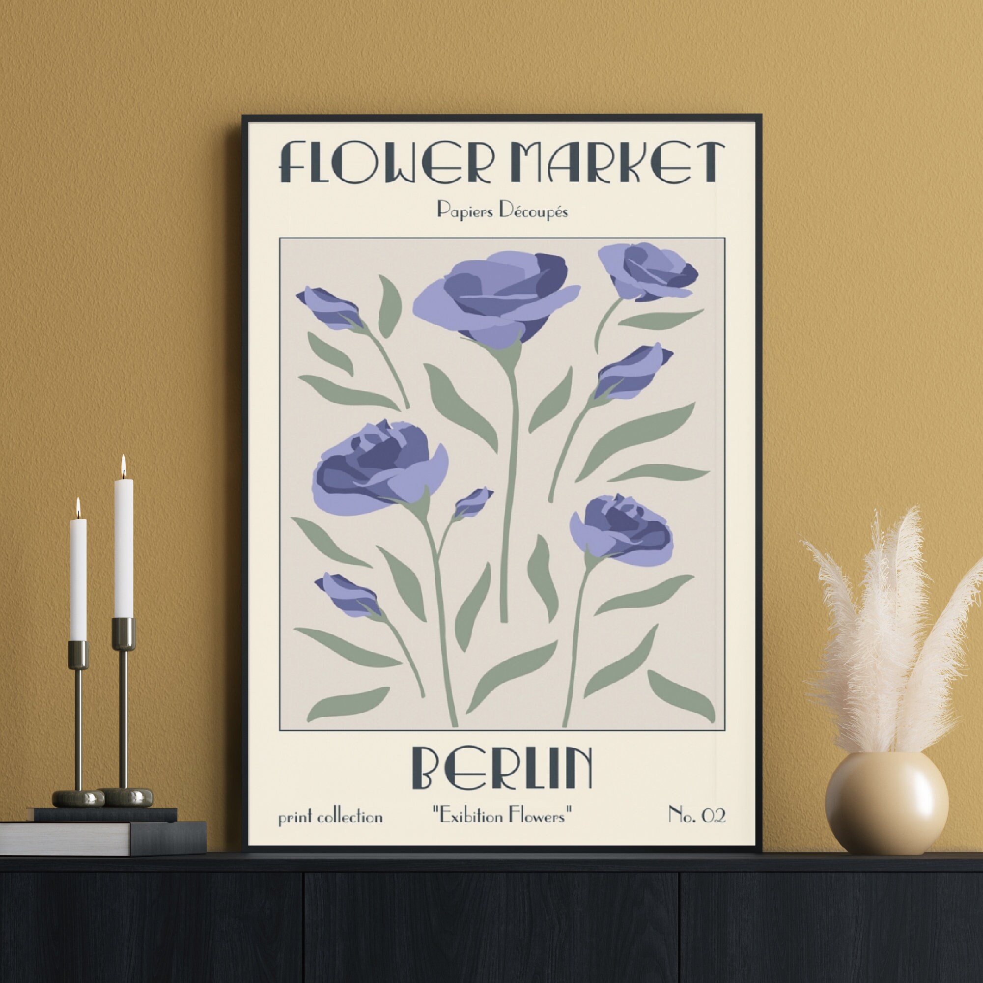 Berlin Poster, Flower Flower Poster, Botanical Sign, - Print, Spring Art, Decor Etsy Gift, Florist Flower Wall Print, Shop Botanical Retro Market