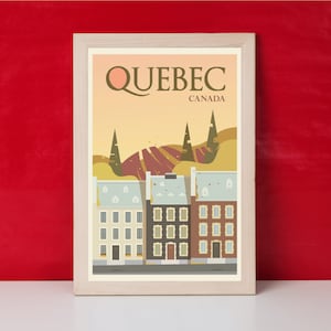 Canada Travel Poster, Quebec Print, Quebec City, Quebec Art Print, Québec Affiche, Visit Québec, Canadian Pacific Poster, Province Decor