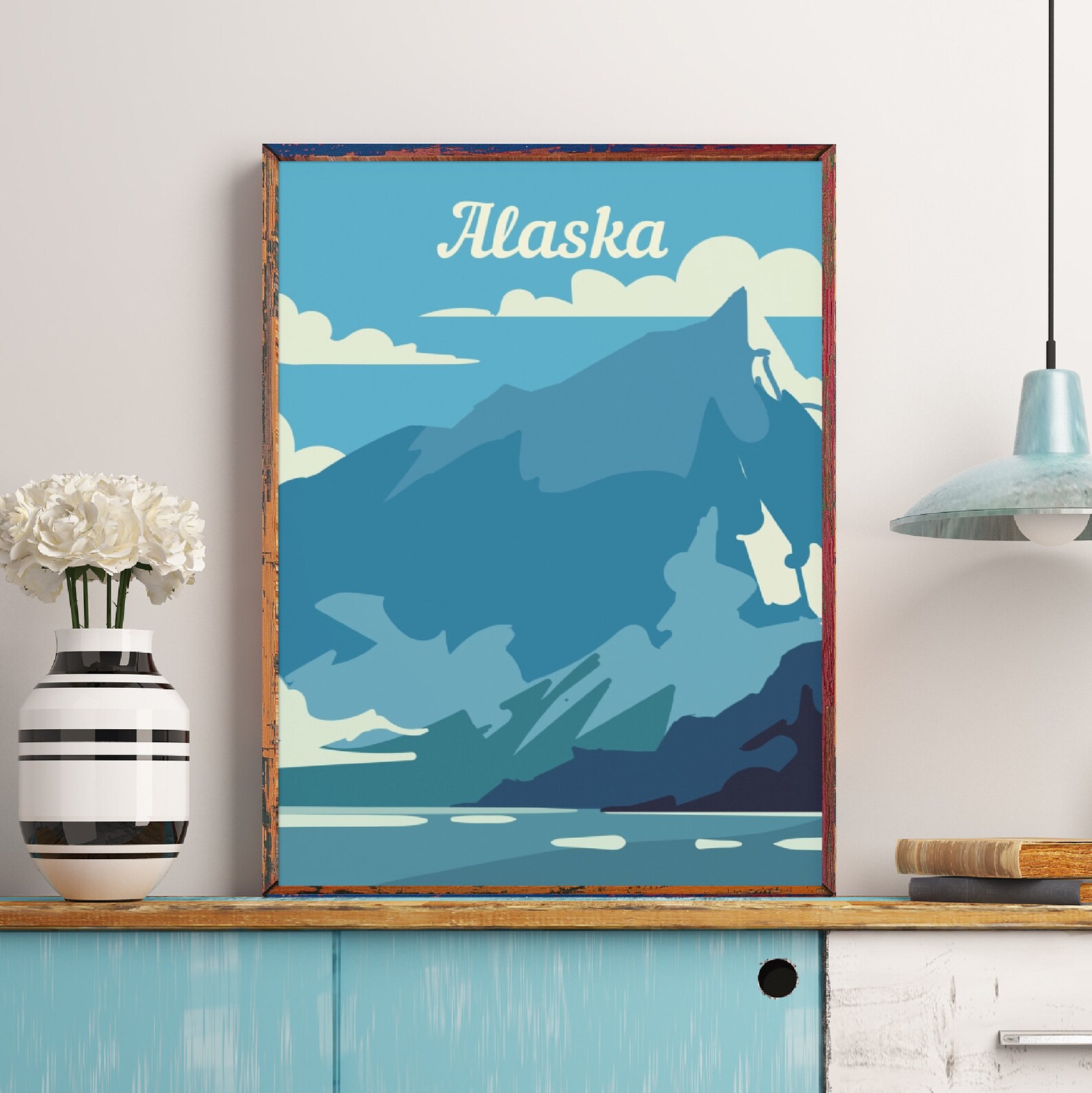 Alaska Travel Poster Rustic Poster Print Alaska State Print | Etsy