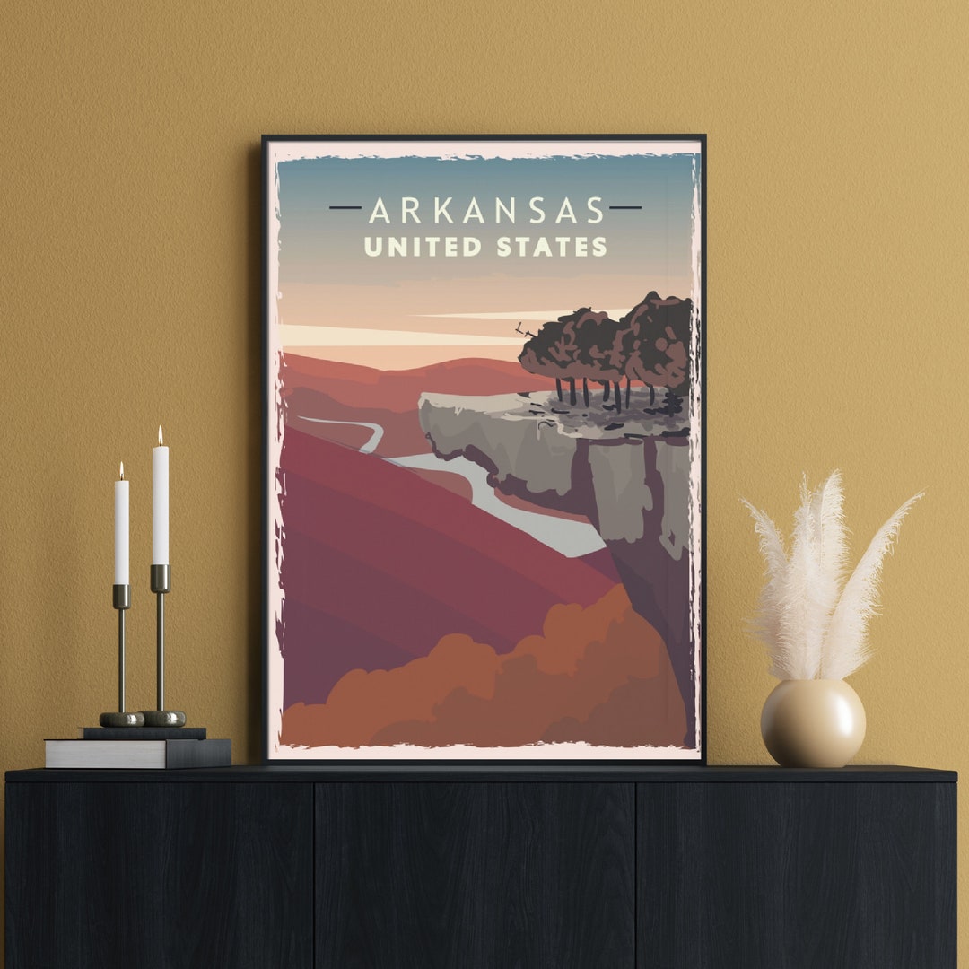 Arkansas Travel Poster, Arkansas Wall Art, Whitaker Point, Hawksbill