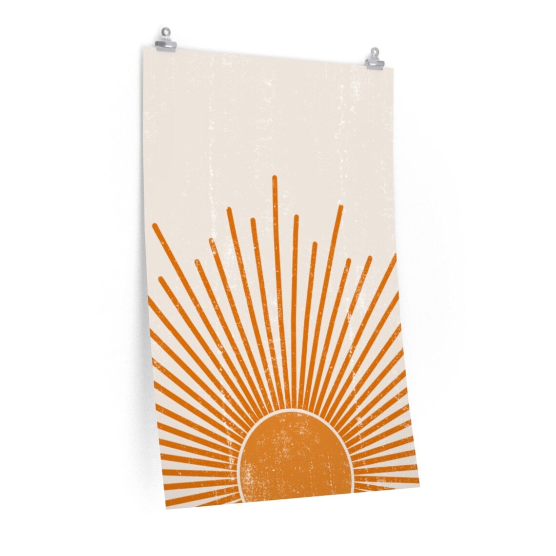 Rising Sun Wall Art Boho Wall Art Decor Mid Century Modern Etsy